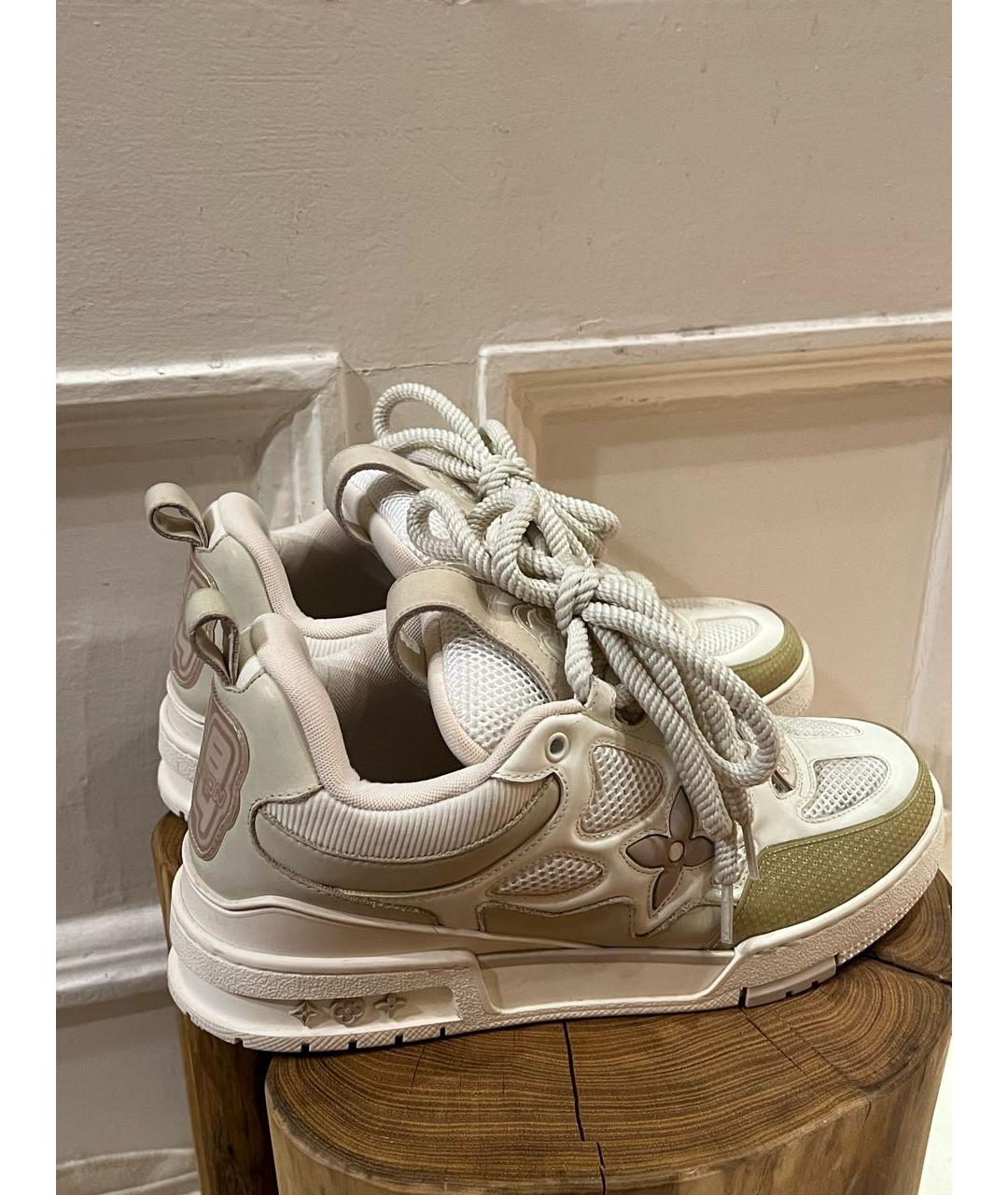 LOUIS VUITTON Белые низкие кроссовки / кеды, фото 3