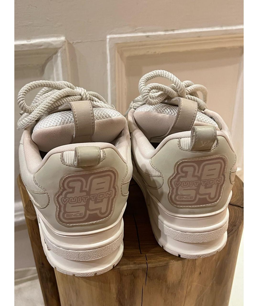LOUIS VUITTON Белые низкие кроссовки / кеды, фото 4