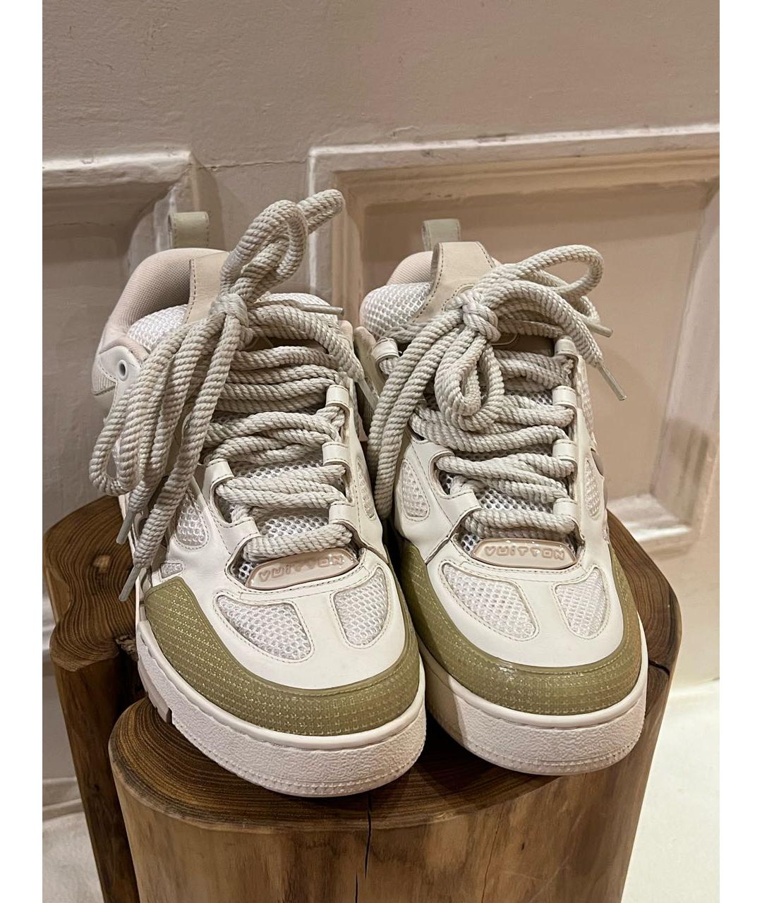 LOUIS VUITTON Белые низкие кроссовки / кеды, фото 2