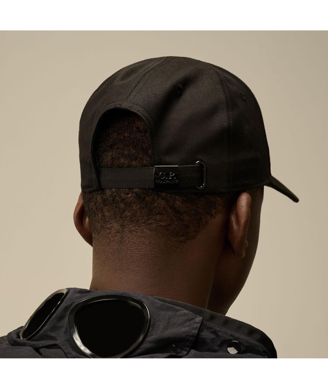 CP COMPANY Черная хлопковая кепка, фото 3