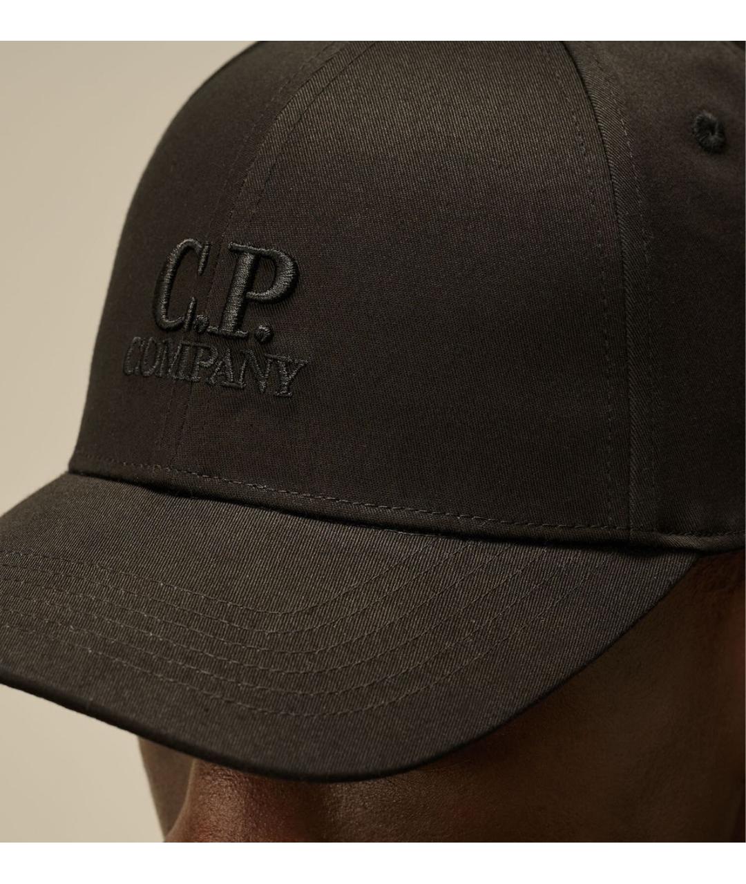CP COMPANY Черная хлопковая кепка, фото 4