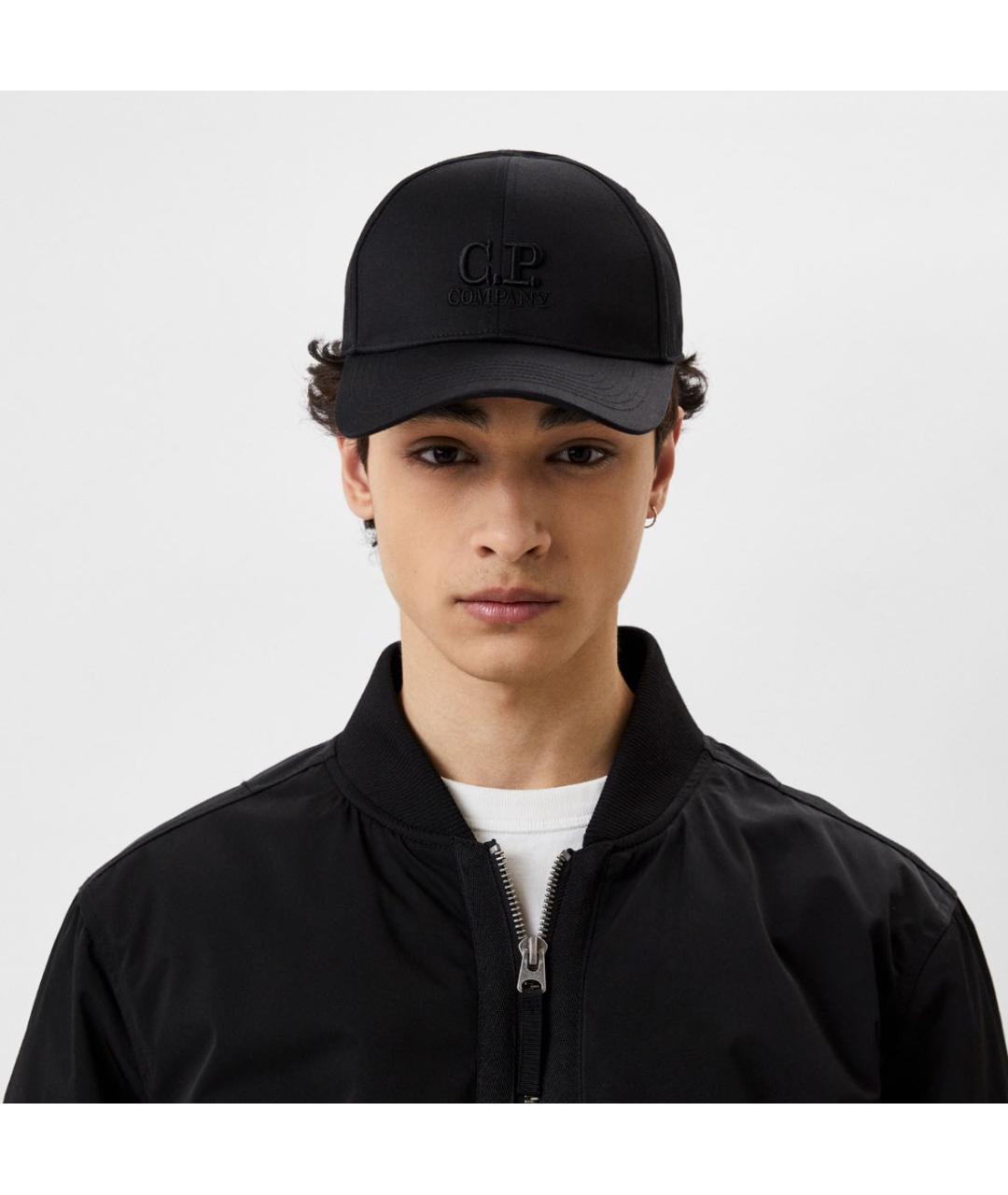 CP COMPANY Черная хлопковая кепка, фото 5