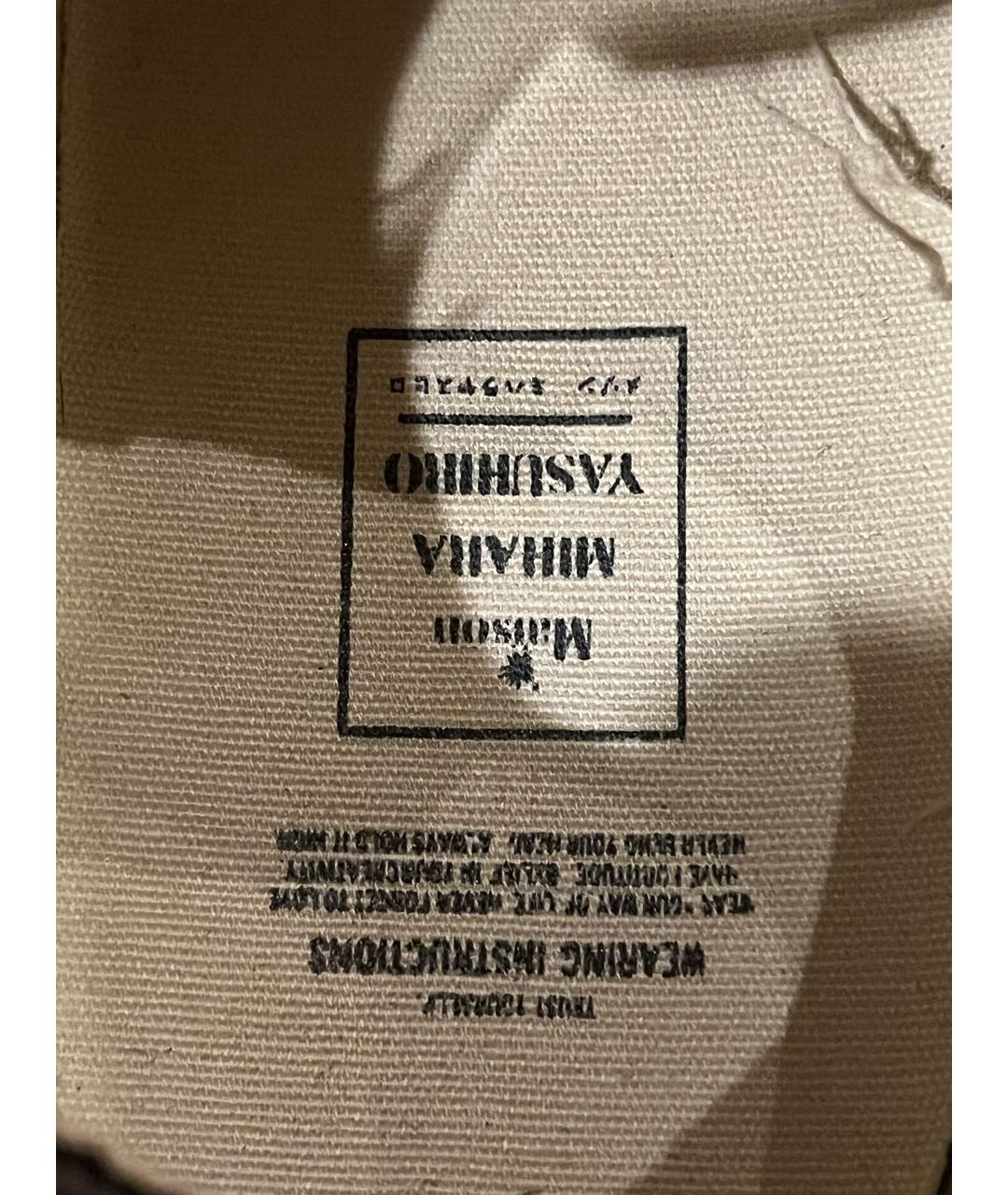 MAISON MIHARA YASUHIRO Черные текстильные низкие кроссовки / кеды, фото 5