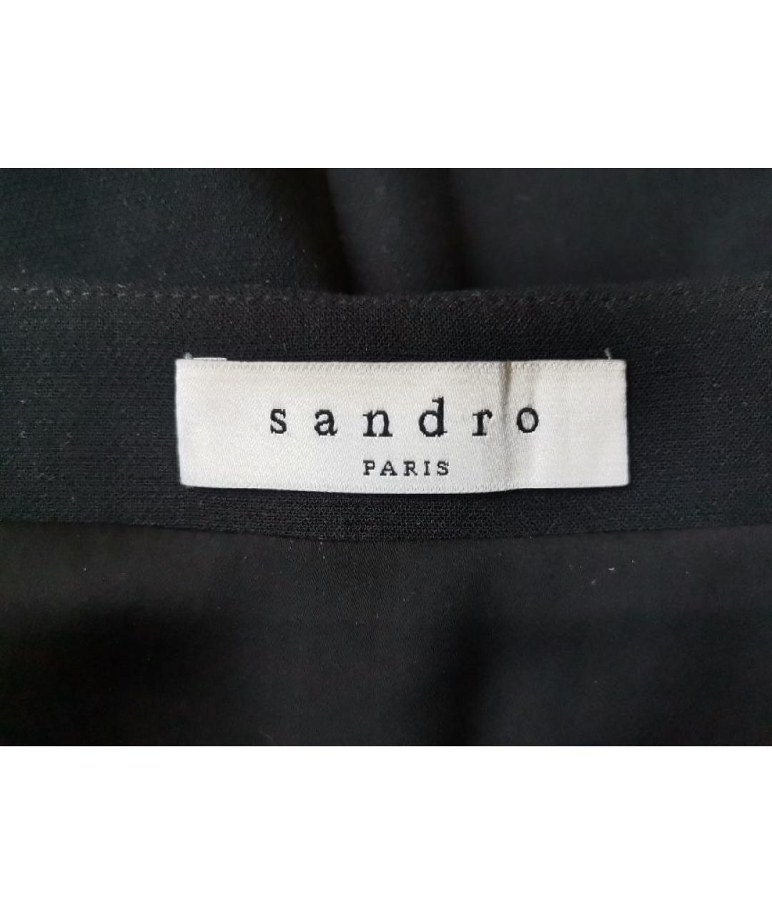 SANDRO Черная юбка миди, фото 4