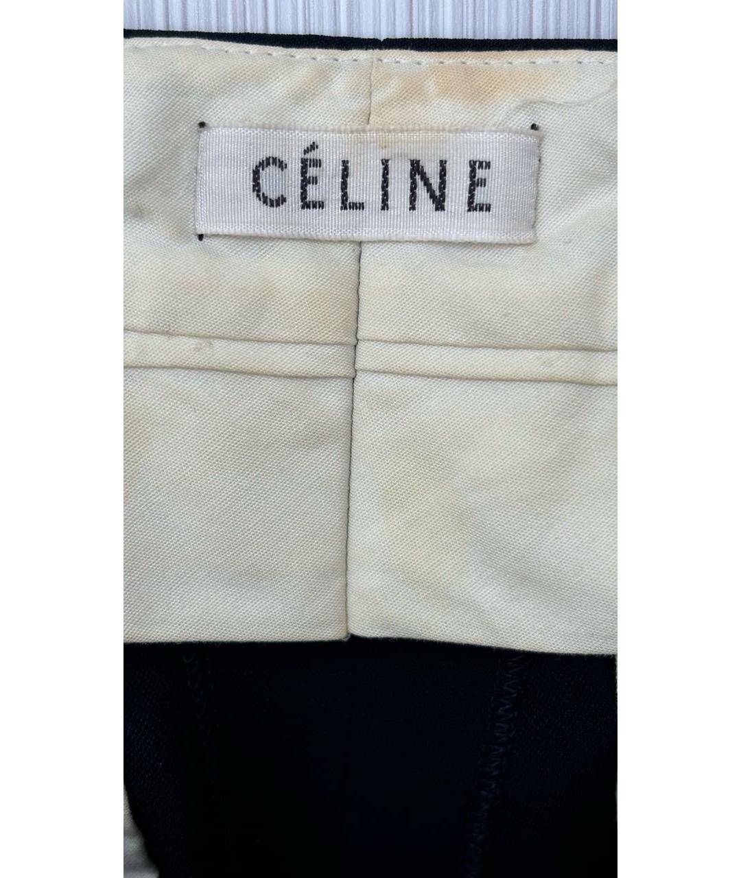 CELINE Черные ацетатные брюки узкие, фото 4