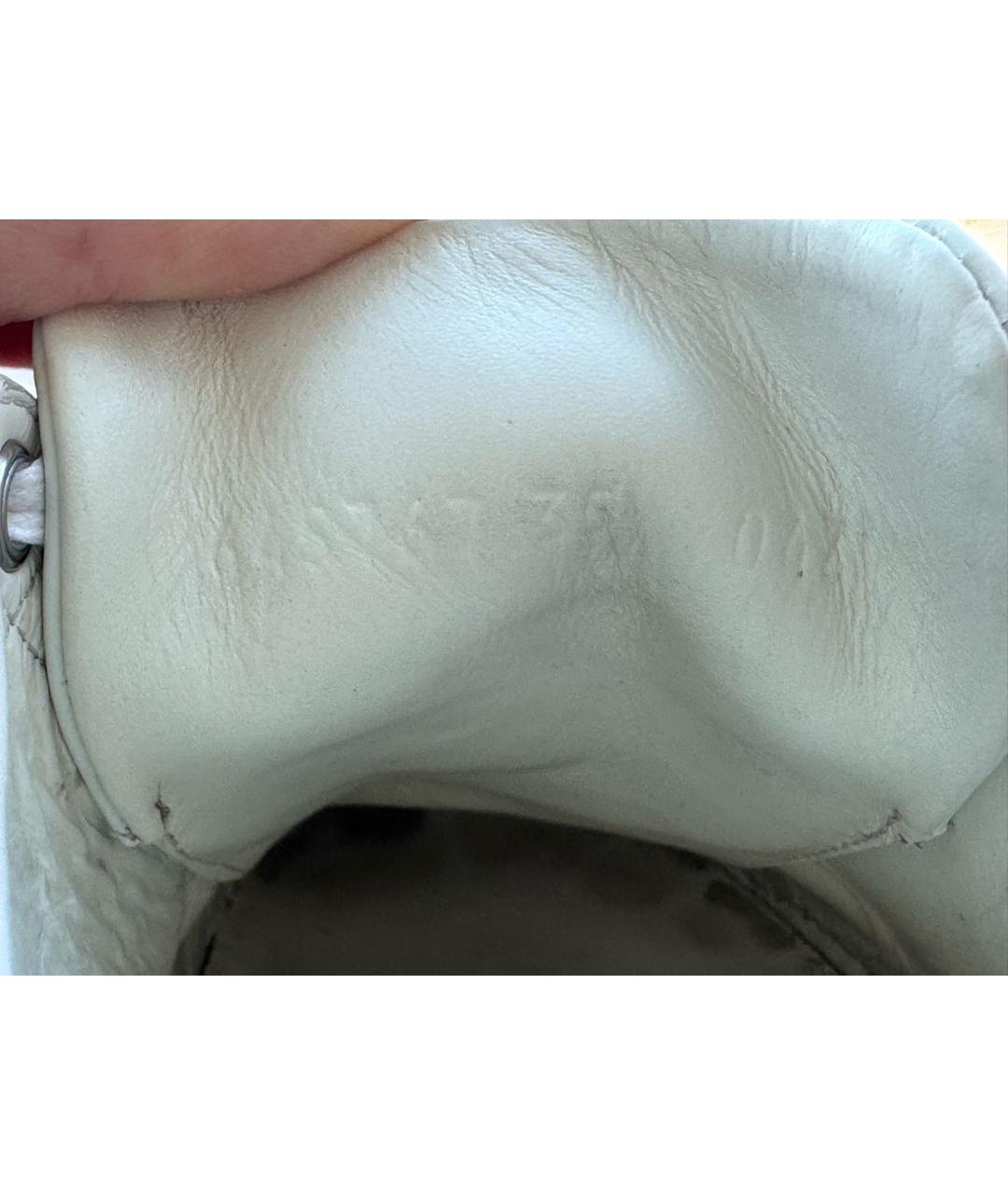 GUCCI Белые кожаные кеды, фото 7