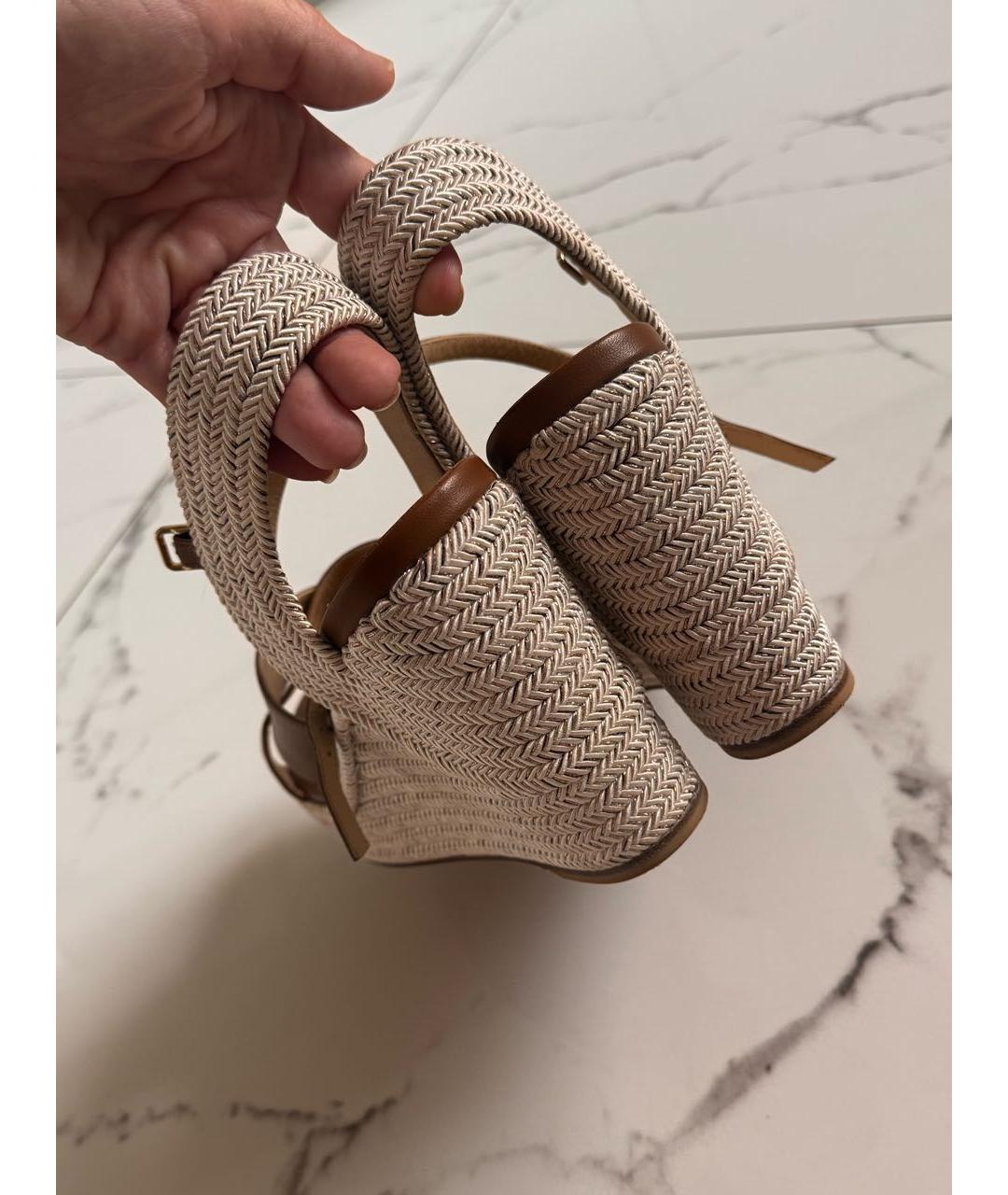 JIMMY CHOO Коричневые кожаные босоножки, фото 4