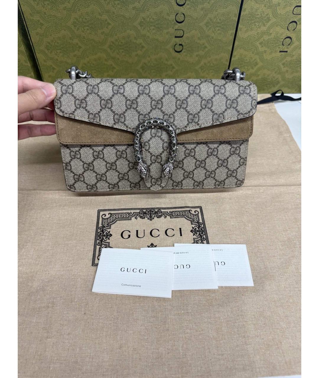 GUCCI Бежевая деним сумка тоут, фото 9