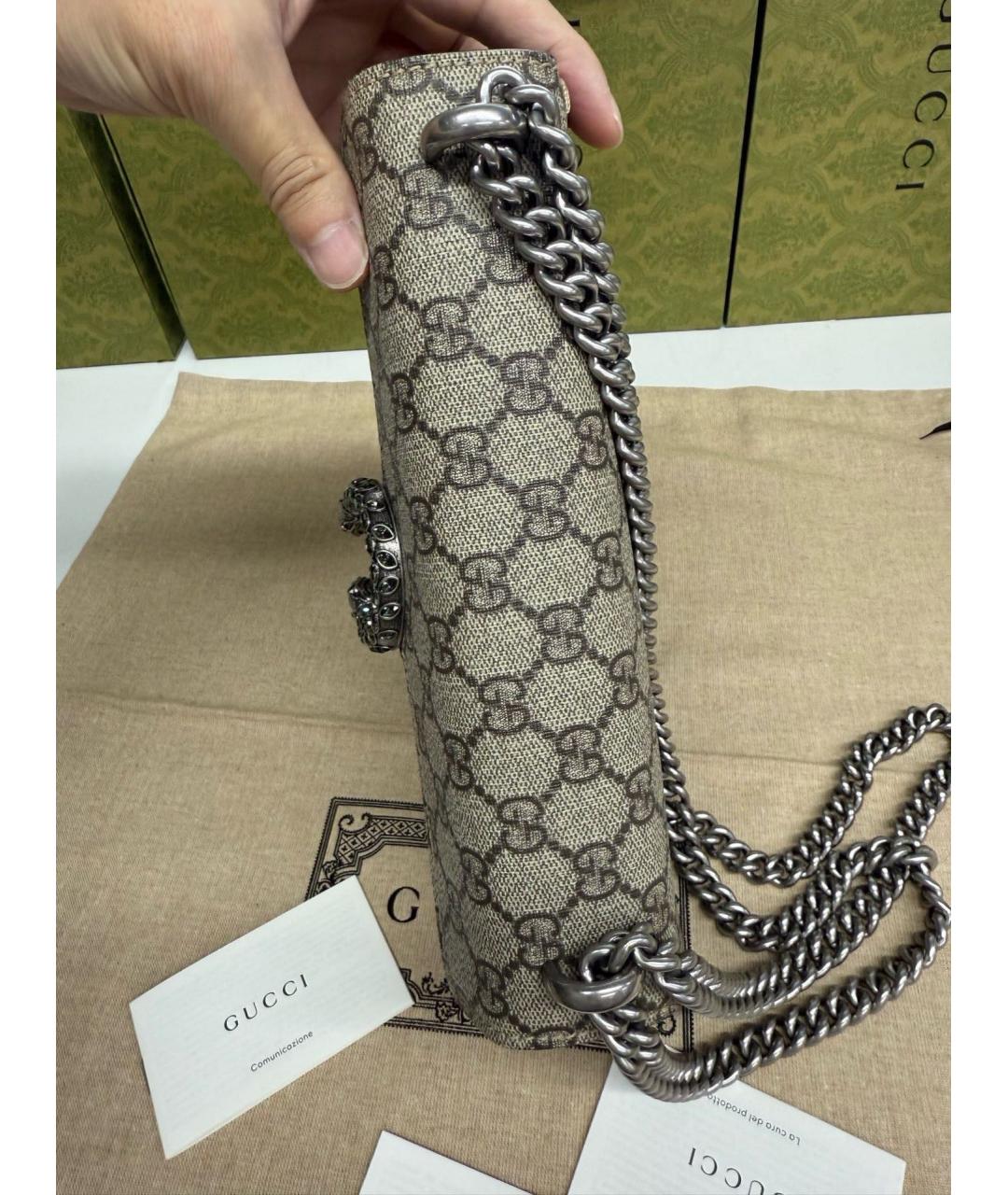 GUCCI Бежевая деним сумка тоут, фото 6