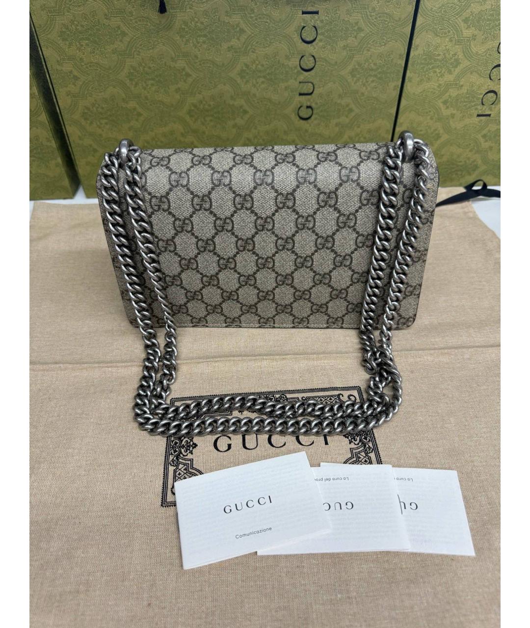 GUCCI Бежевая деним сумка тоут, фото 2