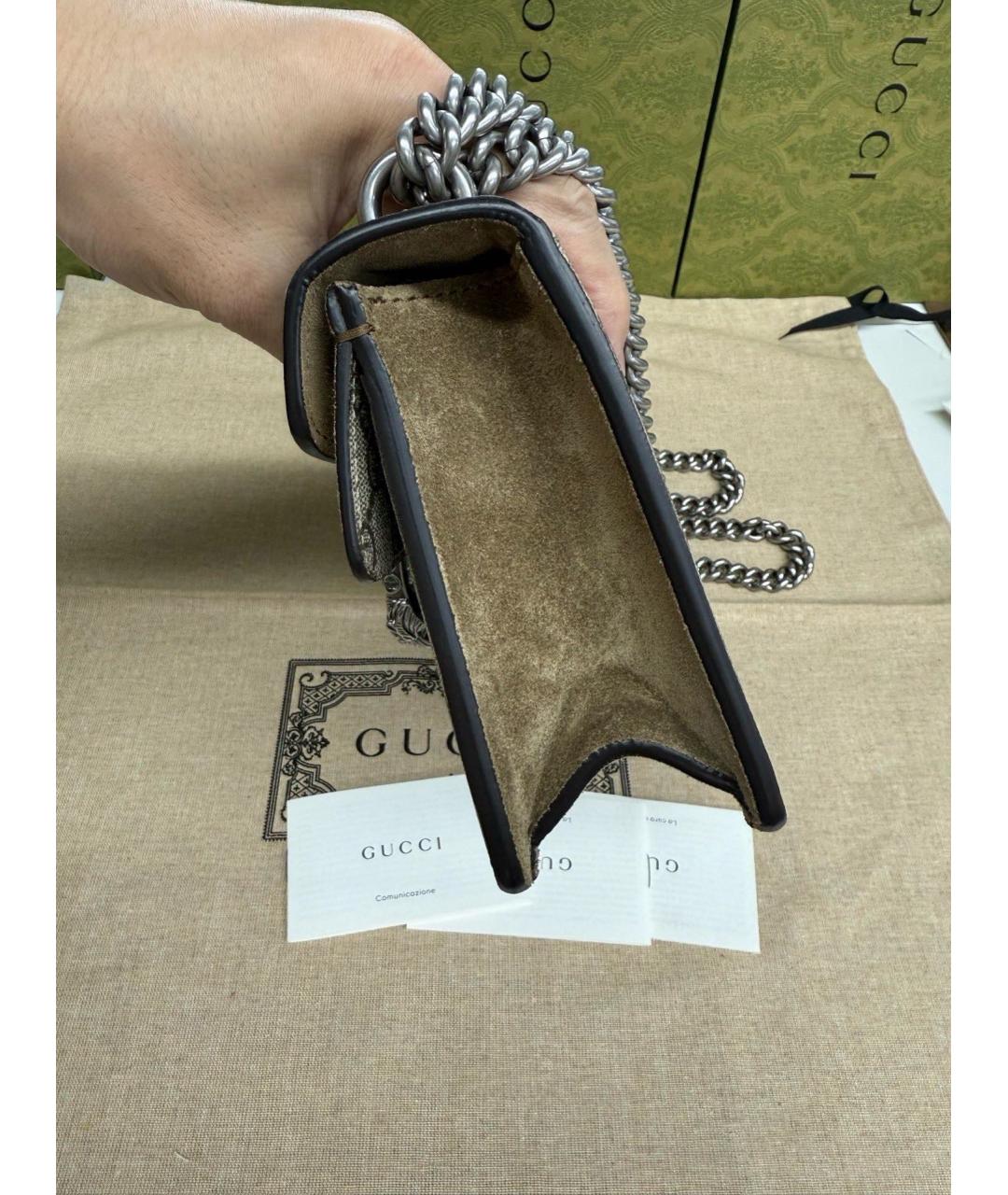 GUCCI Бежевая деним сумка тоут, фото 5