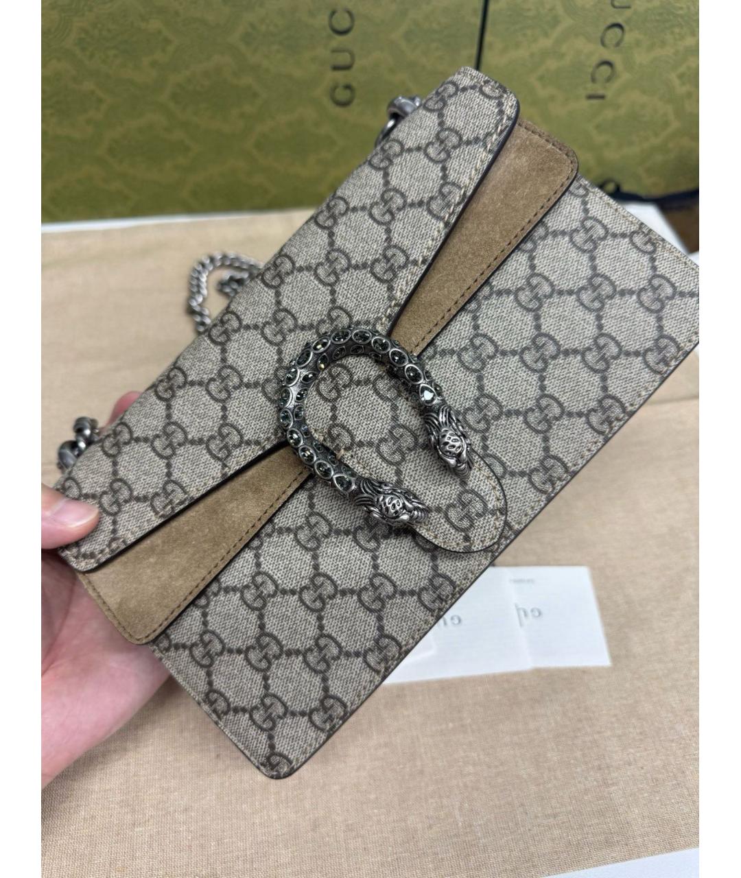 GUCCI Бежевая деним сумка тоут, фото 8