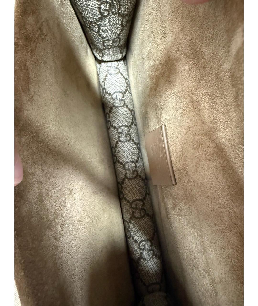 GUCCI Бежевая деним сумка тоут, фото 7
