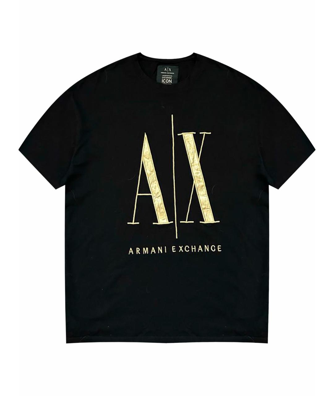 ARMANI EXCHANGE Черная хлопковая футболка, фото 1