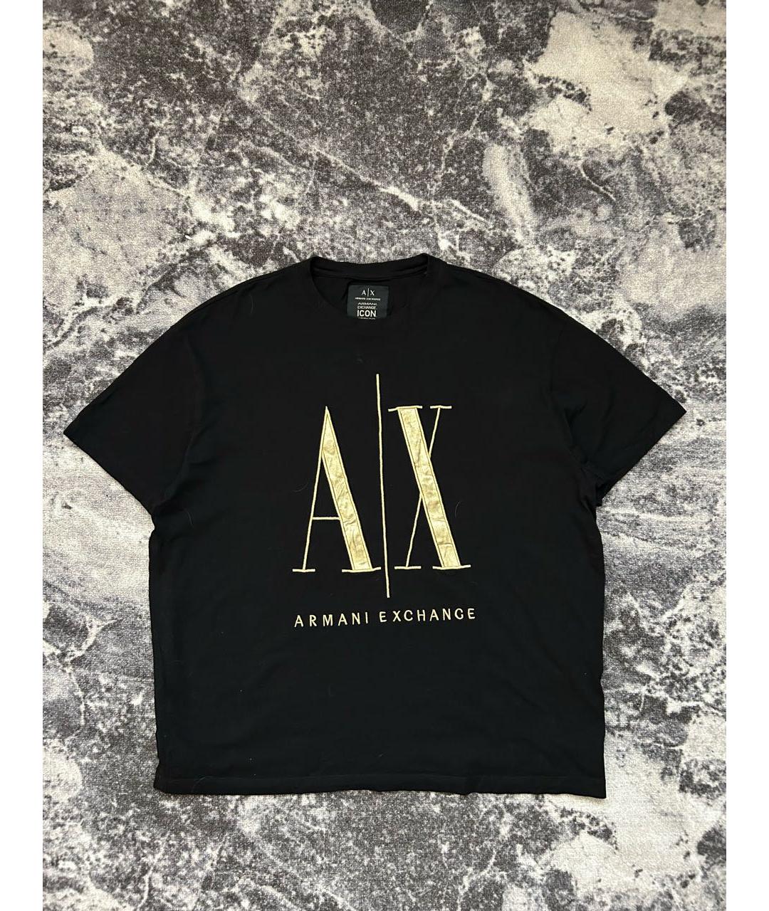 ARMANI EXCHANGE Черная хлопковая футболка, фото 4