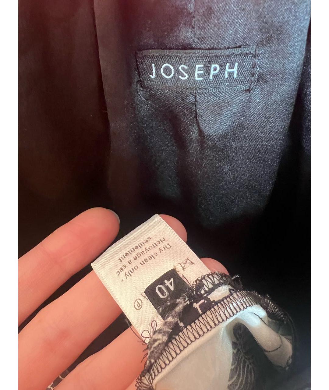 JOSEPH Черное шелковое повседневное платье, фото 3