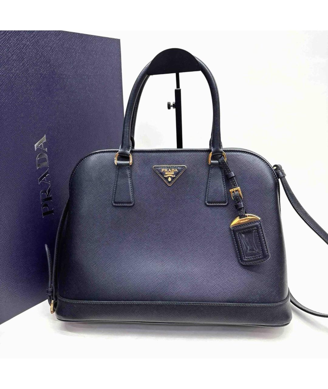 PRADA Черная кожаная сумка тоут, фото 4