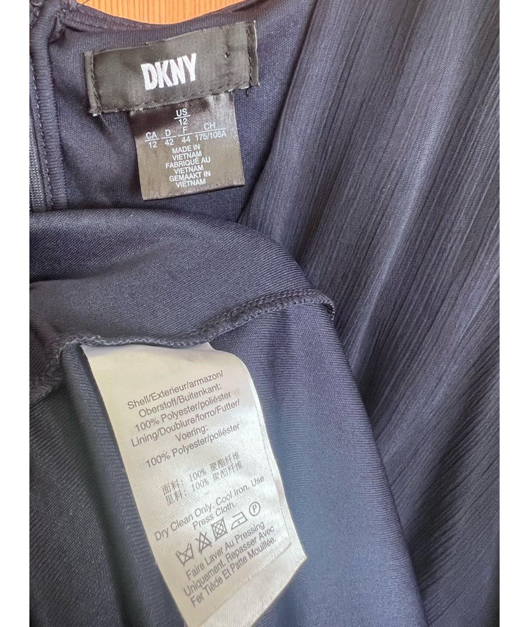 DKNY Темно-синее повседневное платье, фото 3