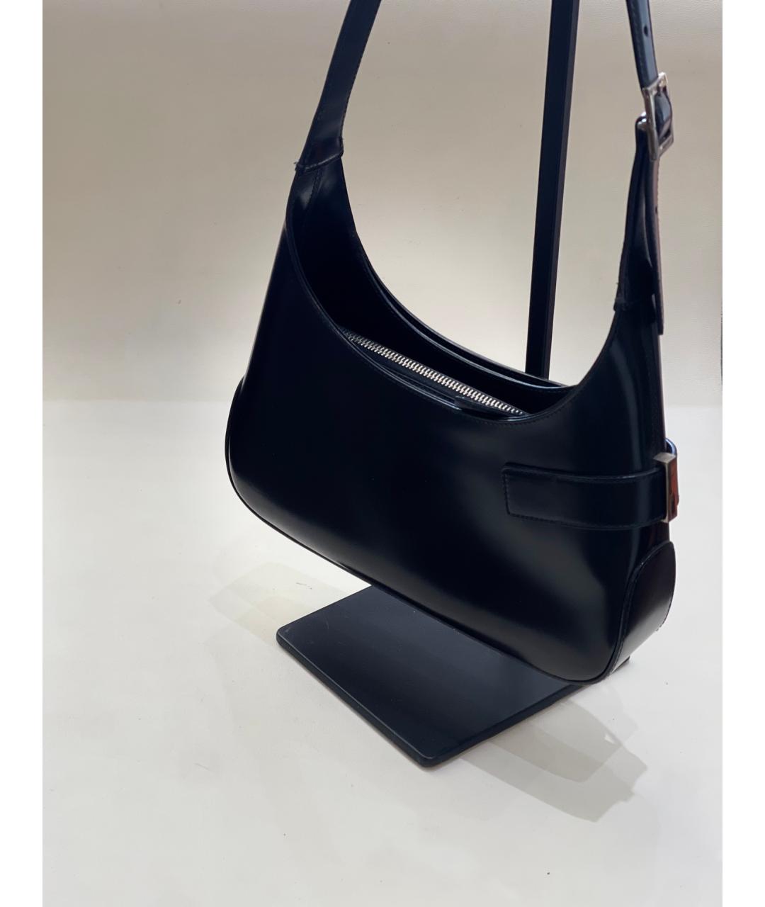 FERRAGAMO Черная кожаная сумка тоут, фото 3