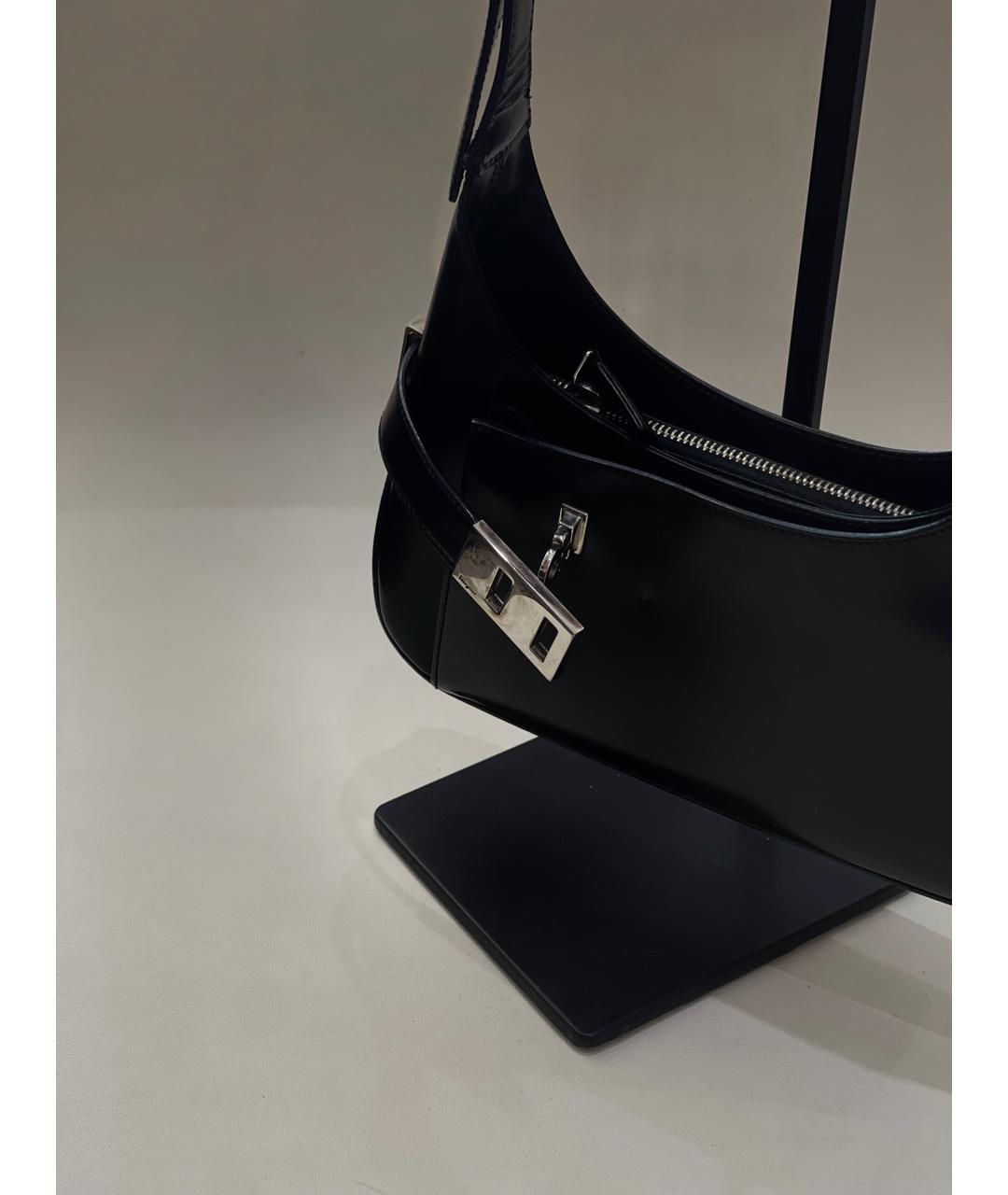 FERRAGAMO Черная кожаная сумка тоут, фото 6