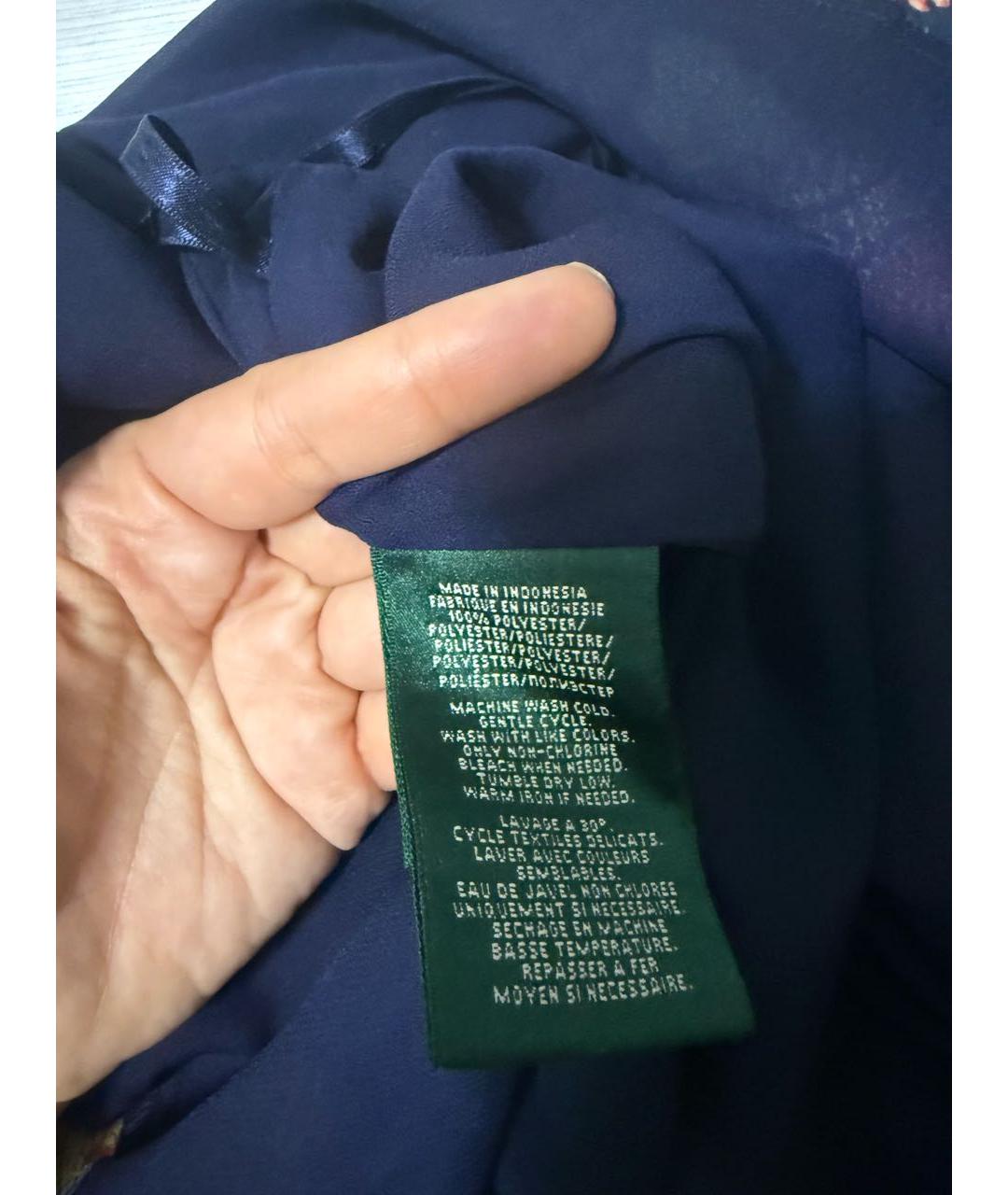 RALPH LAUREN Оранжевая полиэстеровая юбка мини, фото 6