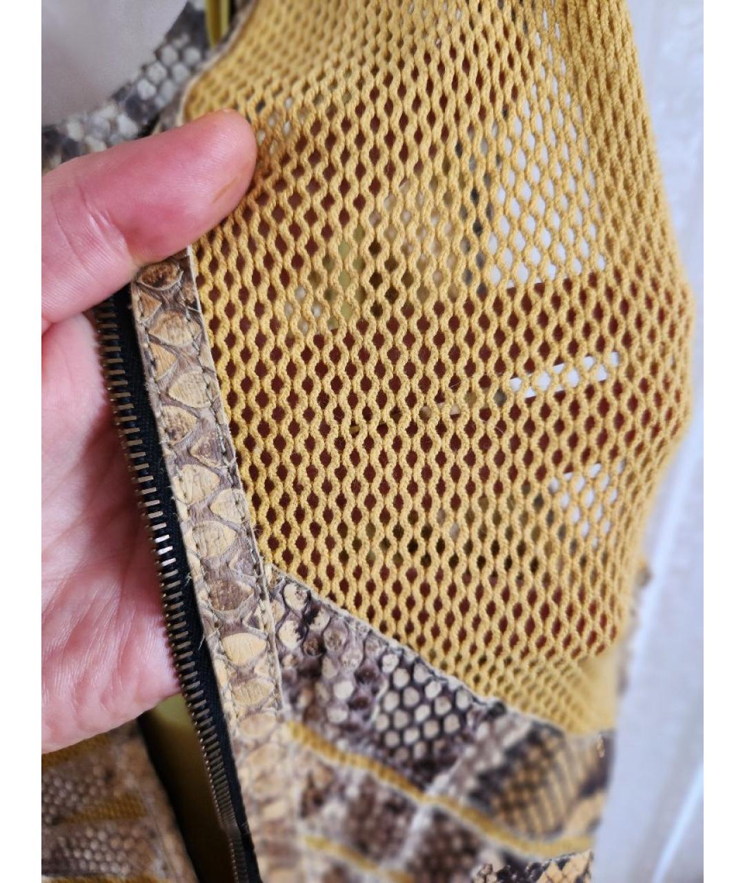 BURBERRY Горчичное кожаное платье, фото 8