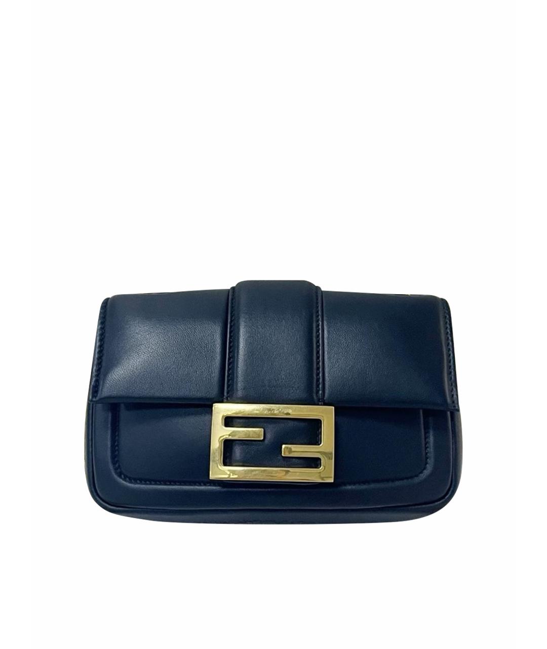 FENDI Черная кожаная сумка тоут, фото 1