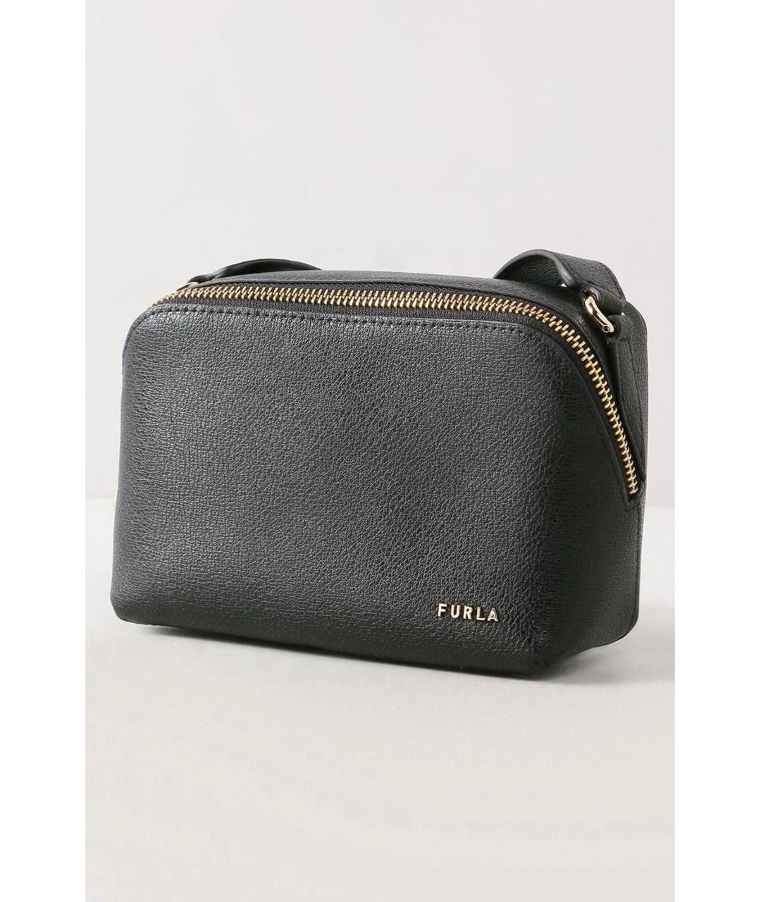 FURLA Черная кожаная сумка через плечо, фото 2
