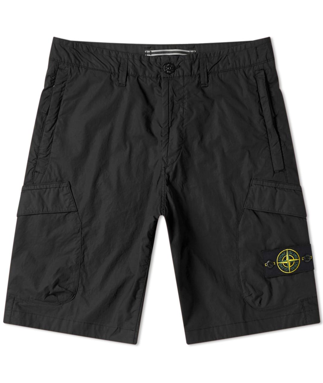 STONE ISLAND Черные шорты, фото 1