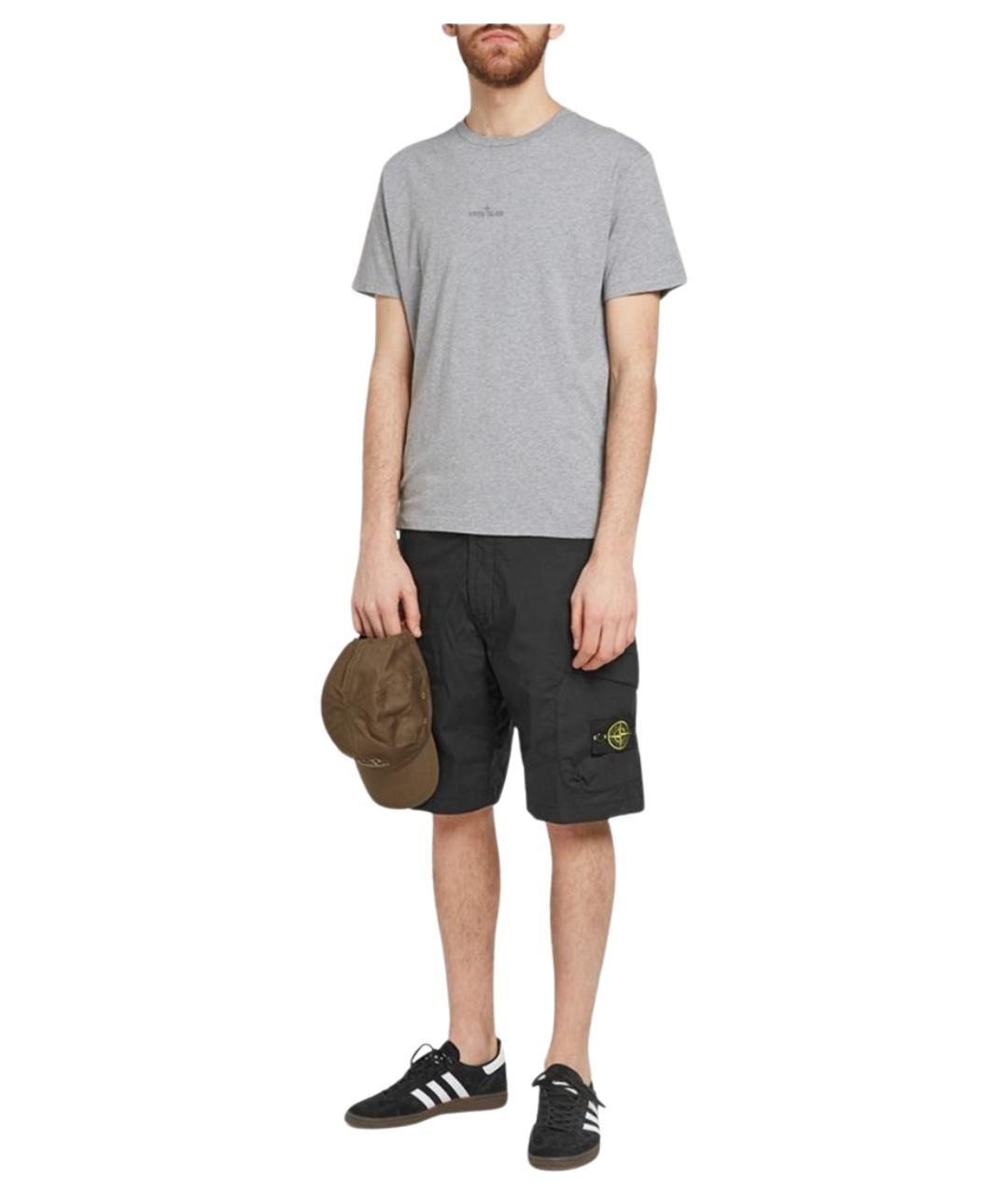 STONE ISLAND Черные шорты, фото 2