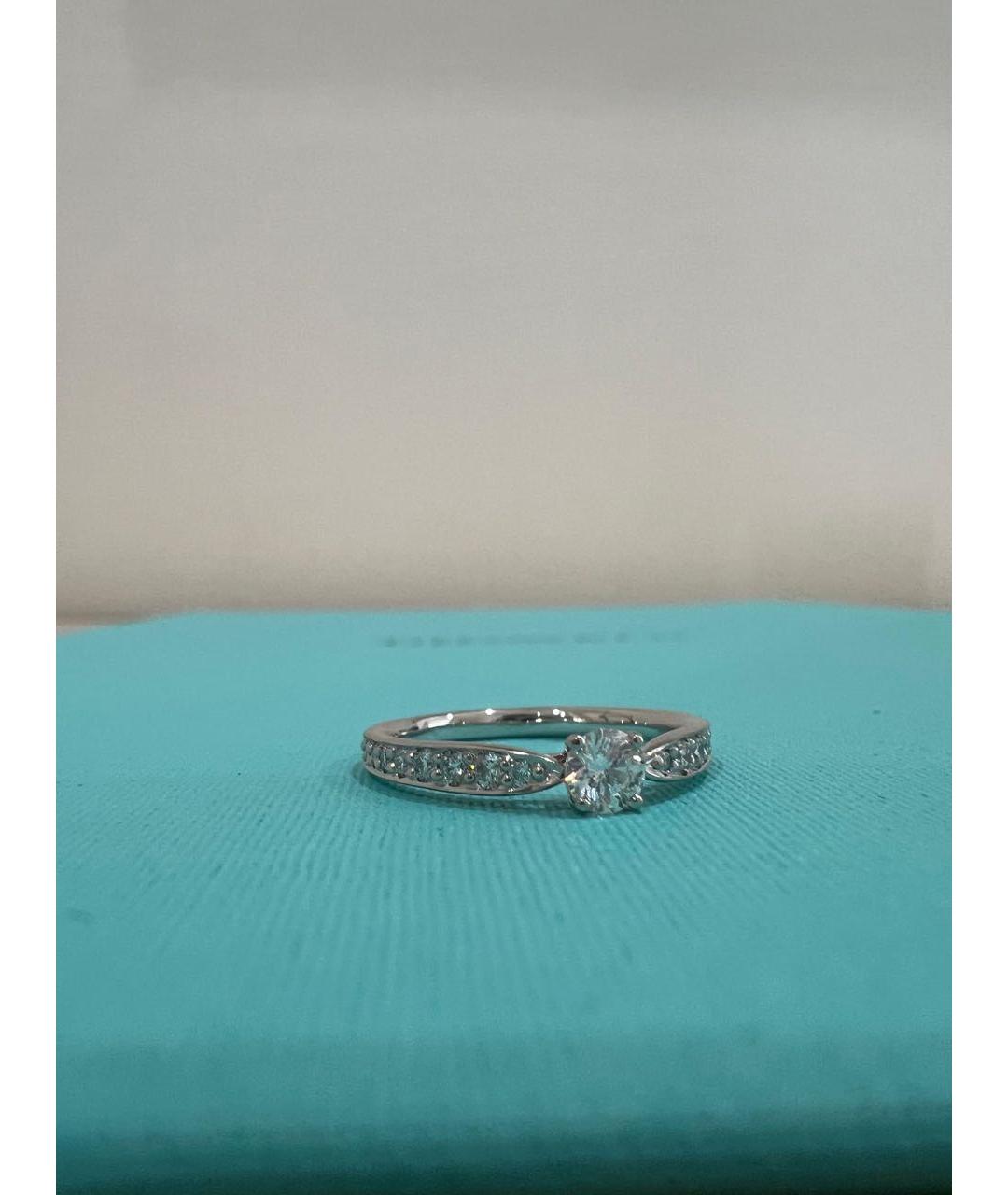 TIFFANY&CO Белое платиновое кольцо, фото 6