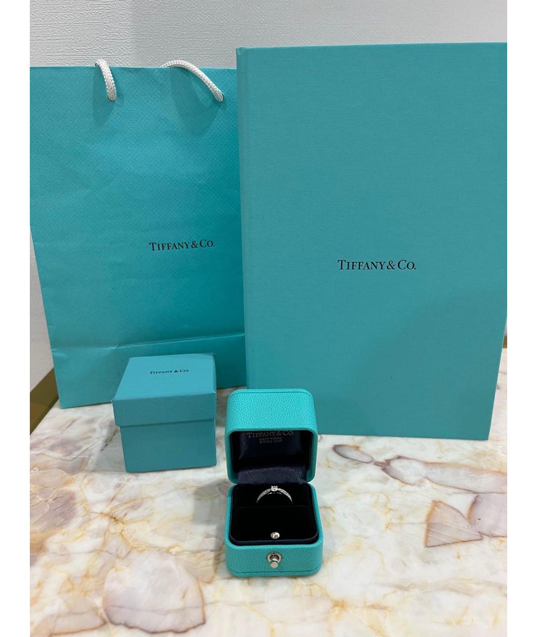 TIFFANY&CO Белое платиновое кольцо, фото 2