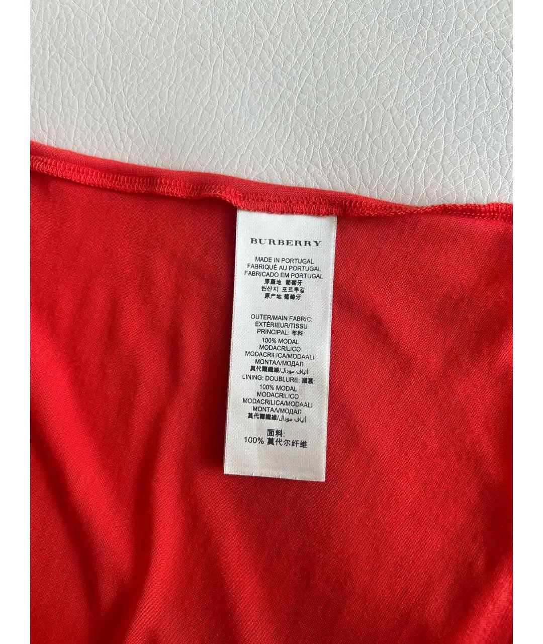 BURBERRY Оранжевая майка, фото 5