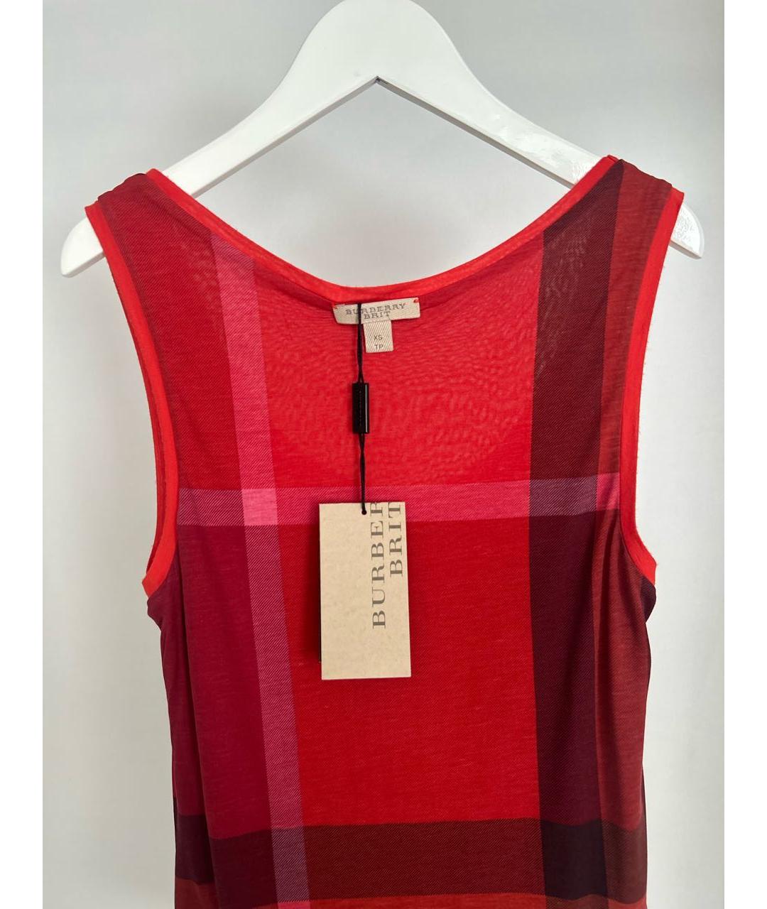 BURBERRY Оранжевая майка, фото 3