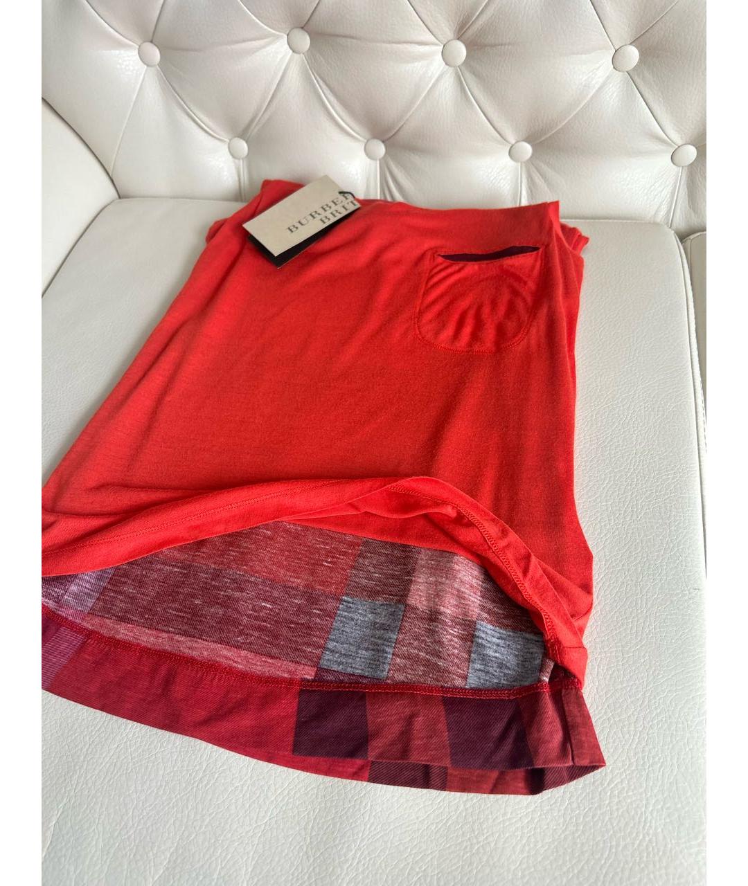 BURBERRY Оранжевая майка, фото 8
