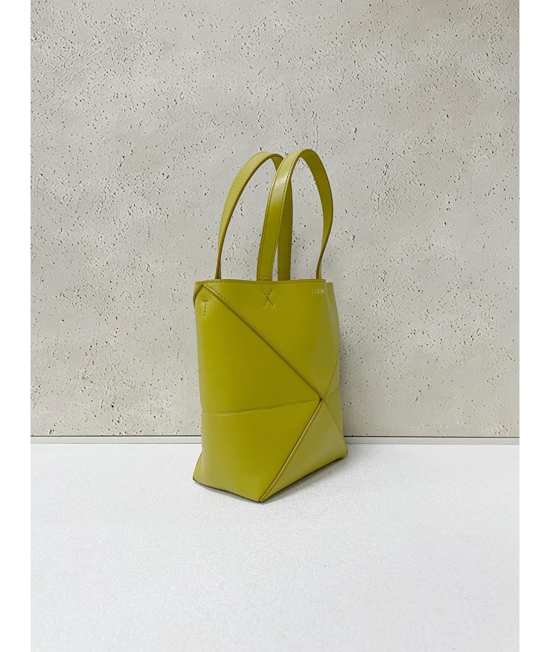 LOEWE Зеленая кожаная сумка тоут, фото 4