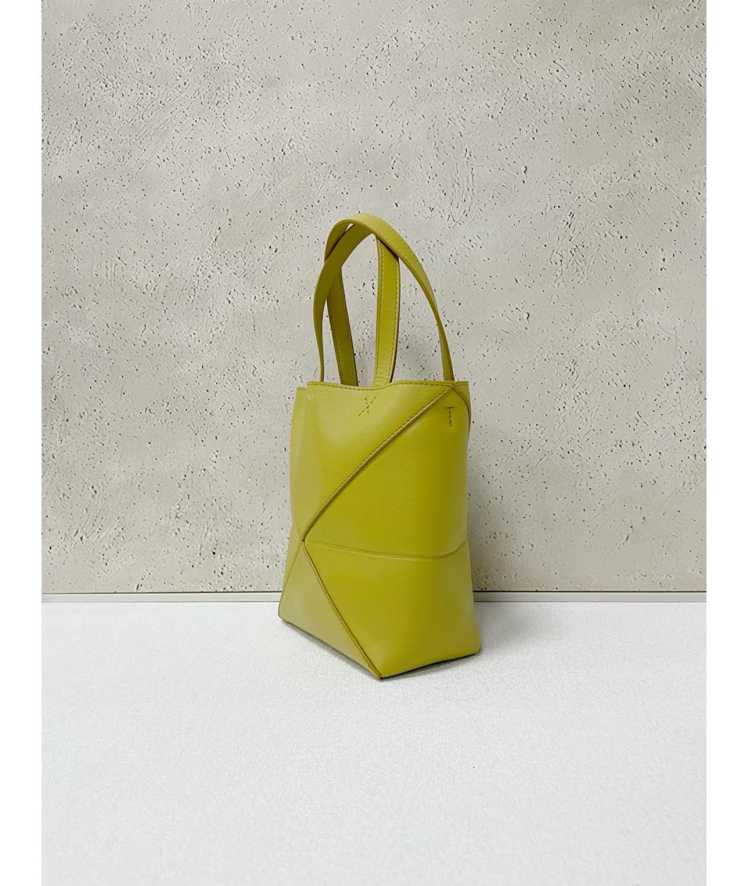 LOEWE Зеленая кожаная сумка тоут, фото 3