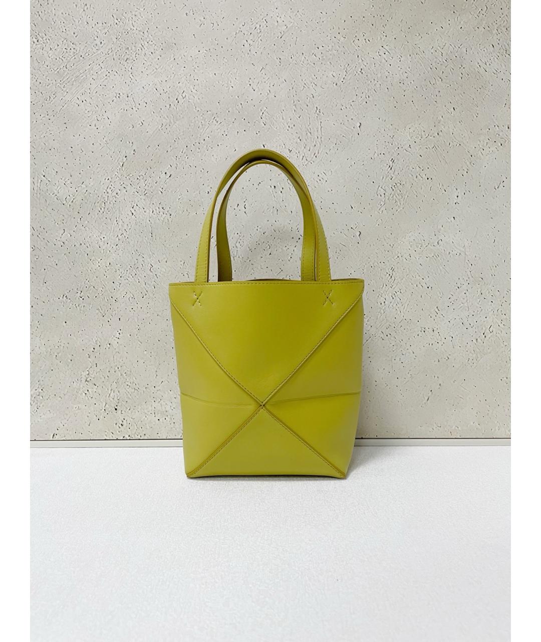 LOEWE Зеленая кожаная сумка тоут, фото 2