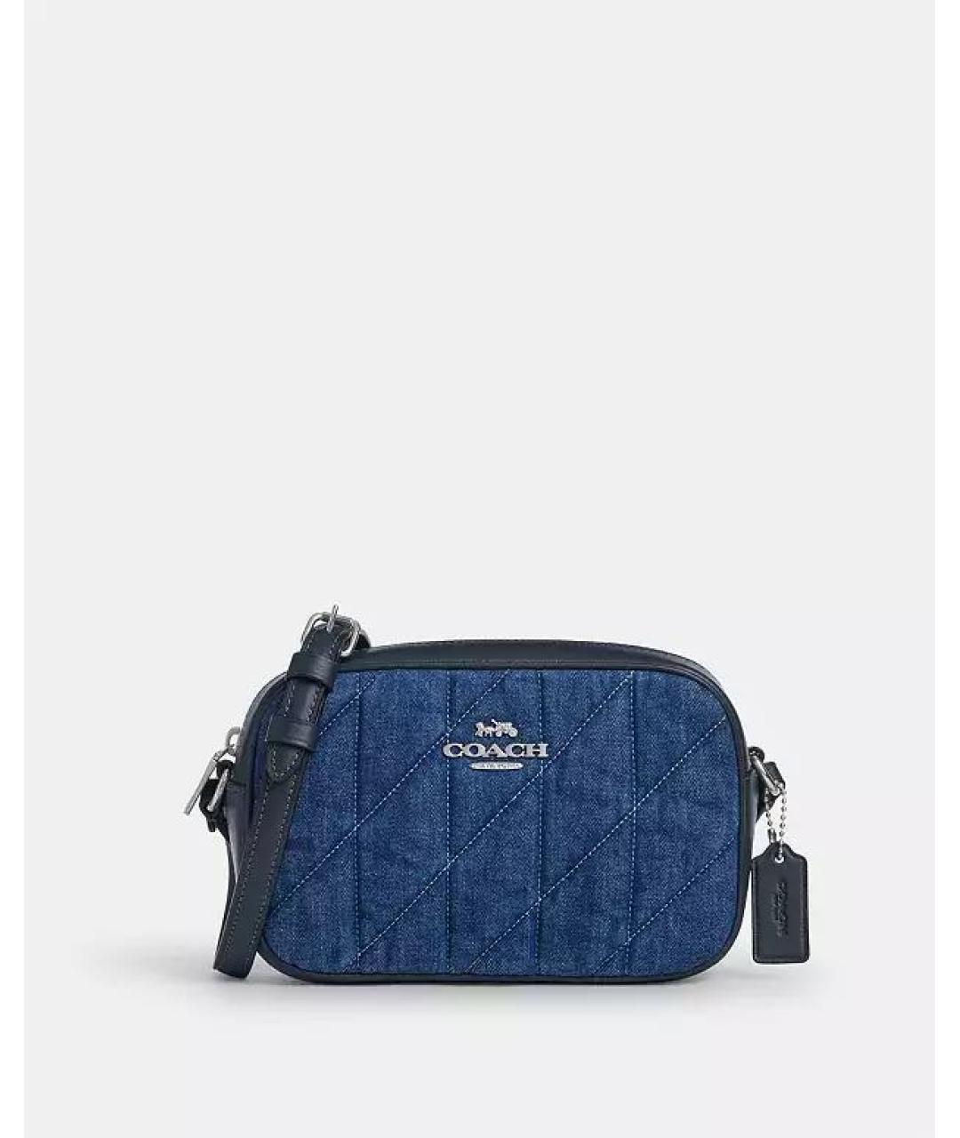 COACH Темно-синяя деним сумка через плечо, фото 9