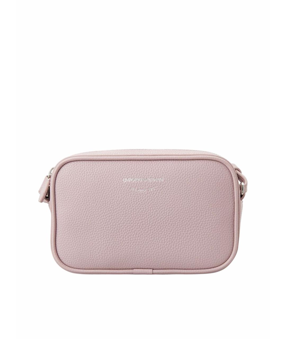 EMPORIO ARMANI Розовая кожаная сумка через плечо, фото 1