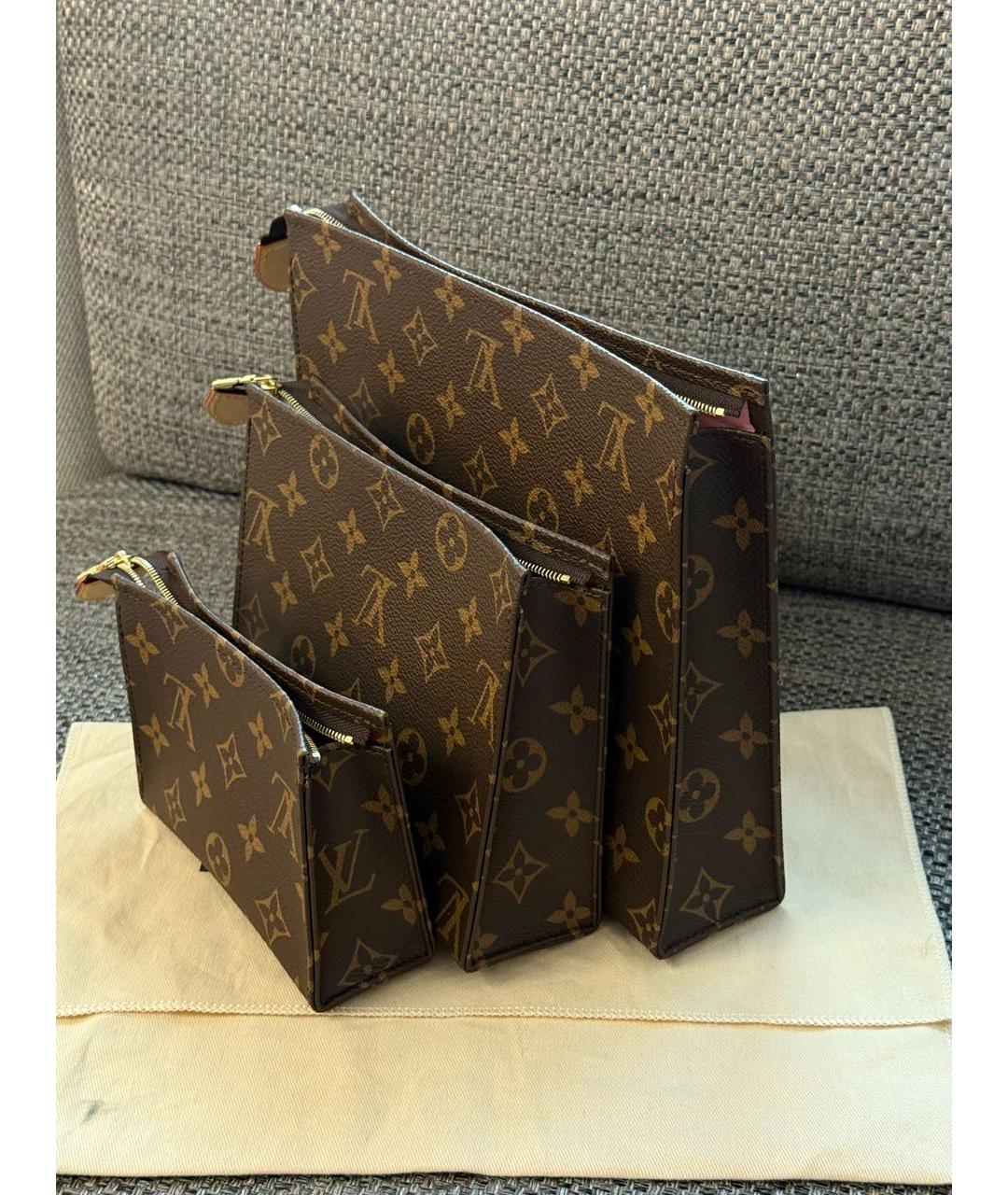 LOUIS VUITTON Коричневая косметичка, фото 2