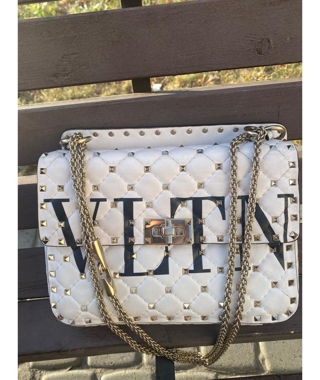 VALENTINO Белая сумка через плечо, фото 4