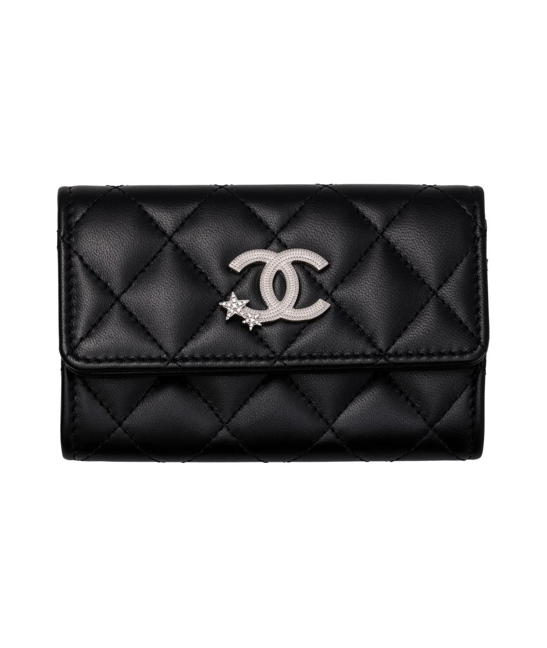 CHANEL Черный кожаный кардхолдер, фото 1