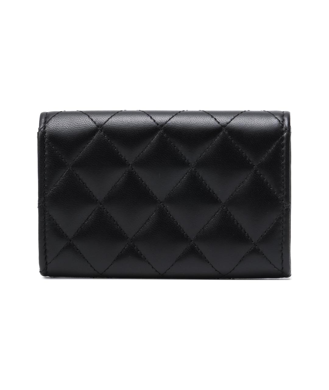 CHANEL Черный кожаный кардхолдер, фото 3