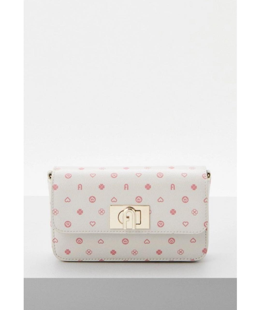 FURLA Белая кожаная сумка через плечо, фото 5