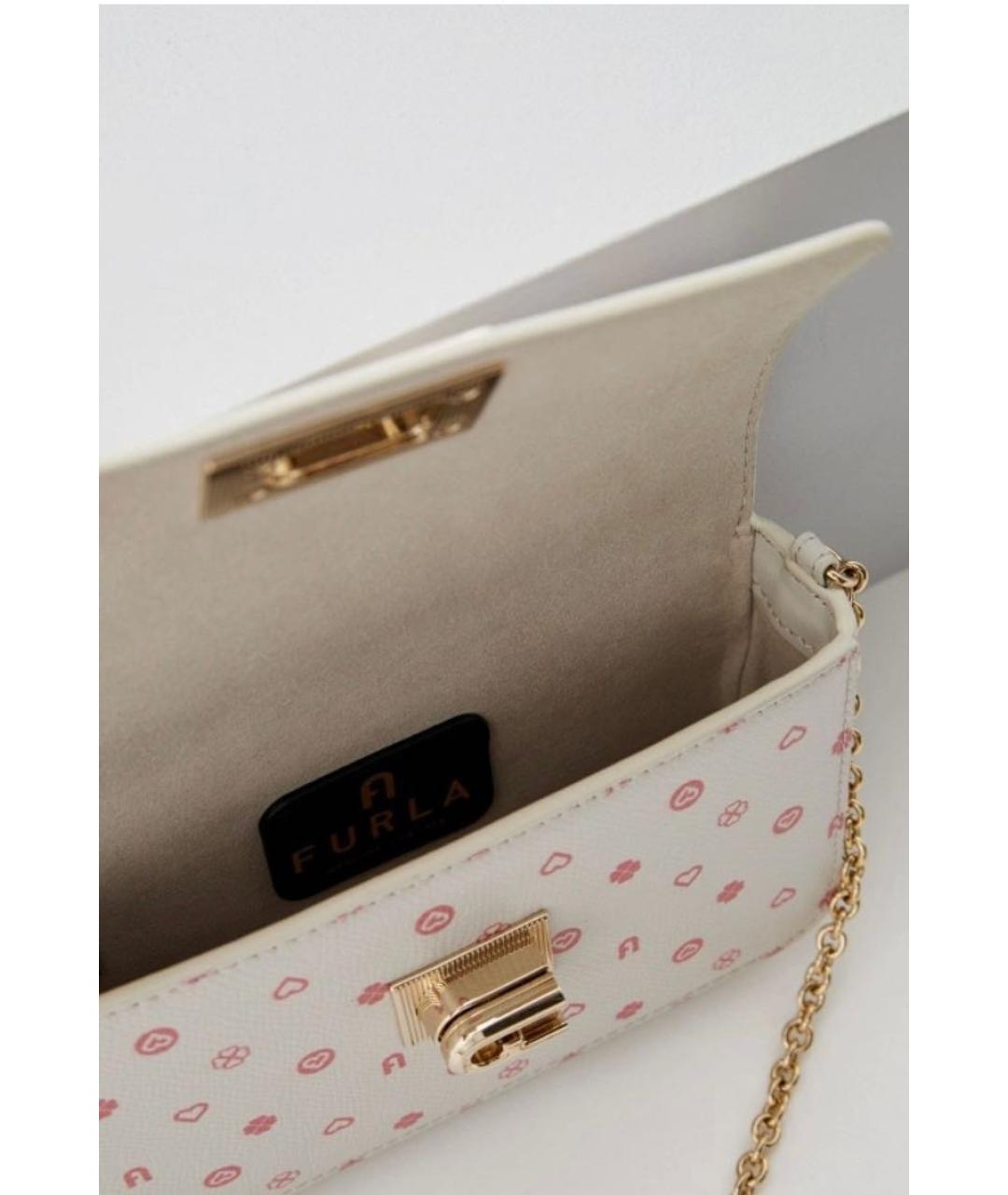 FURLA Белая кожаная сумка через плечо, фото 2