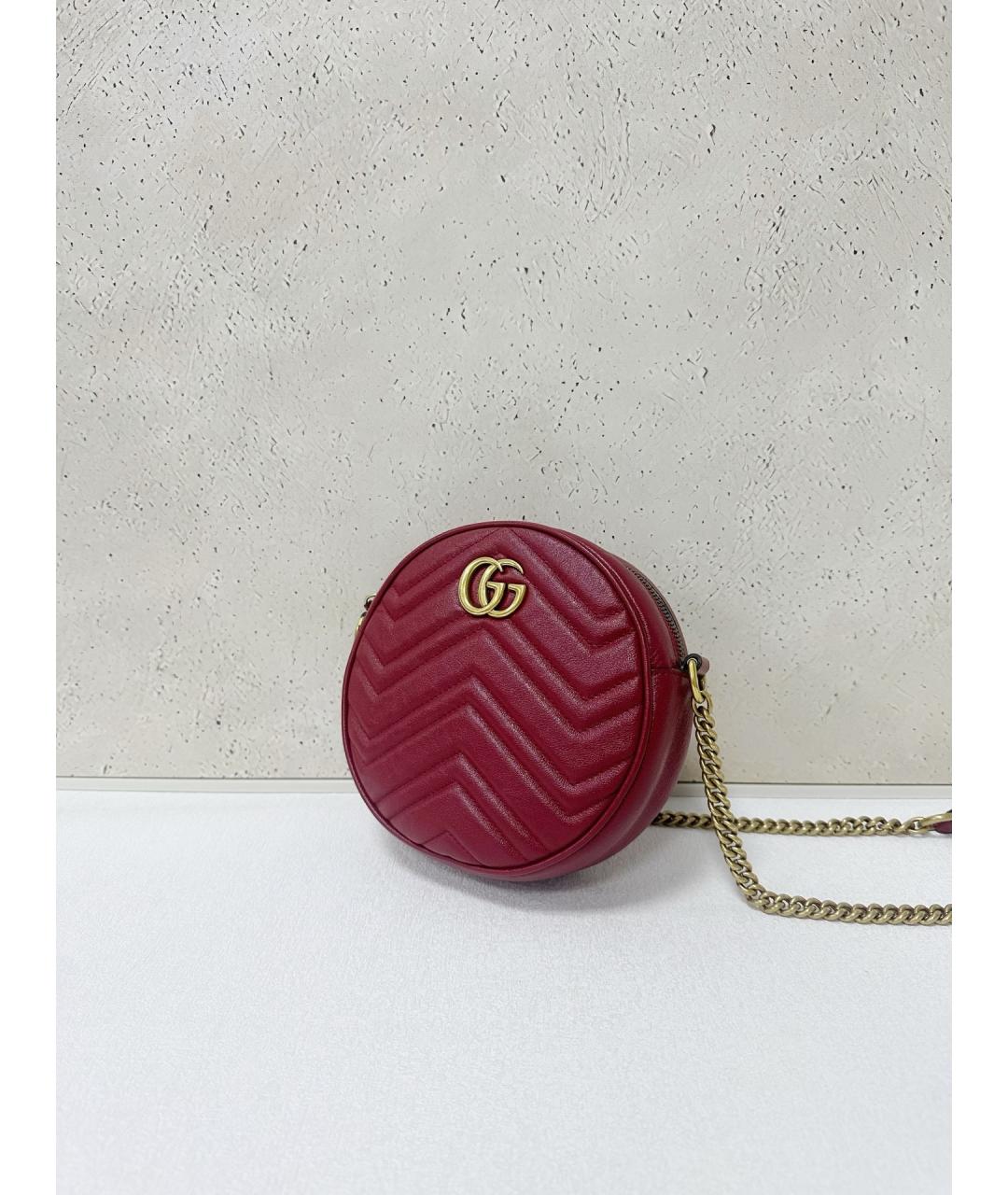 GUCCI Красная кожаная сумка через плечо, фото 3