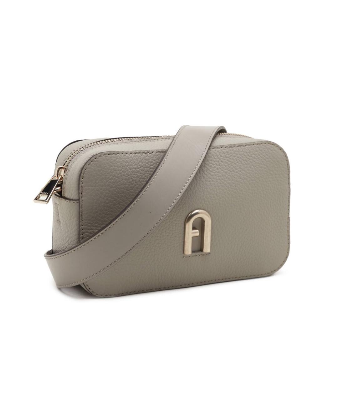 FURLA Бежевая кожаная сумка через плечо, фото 3