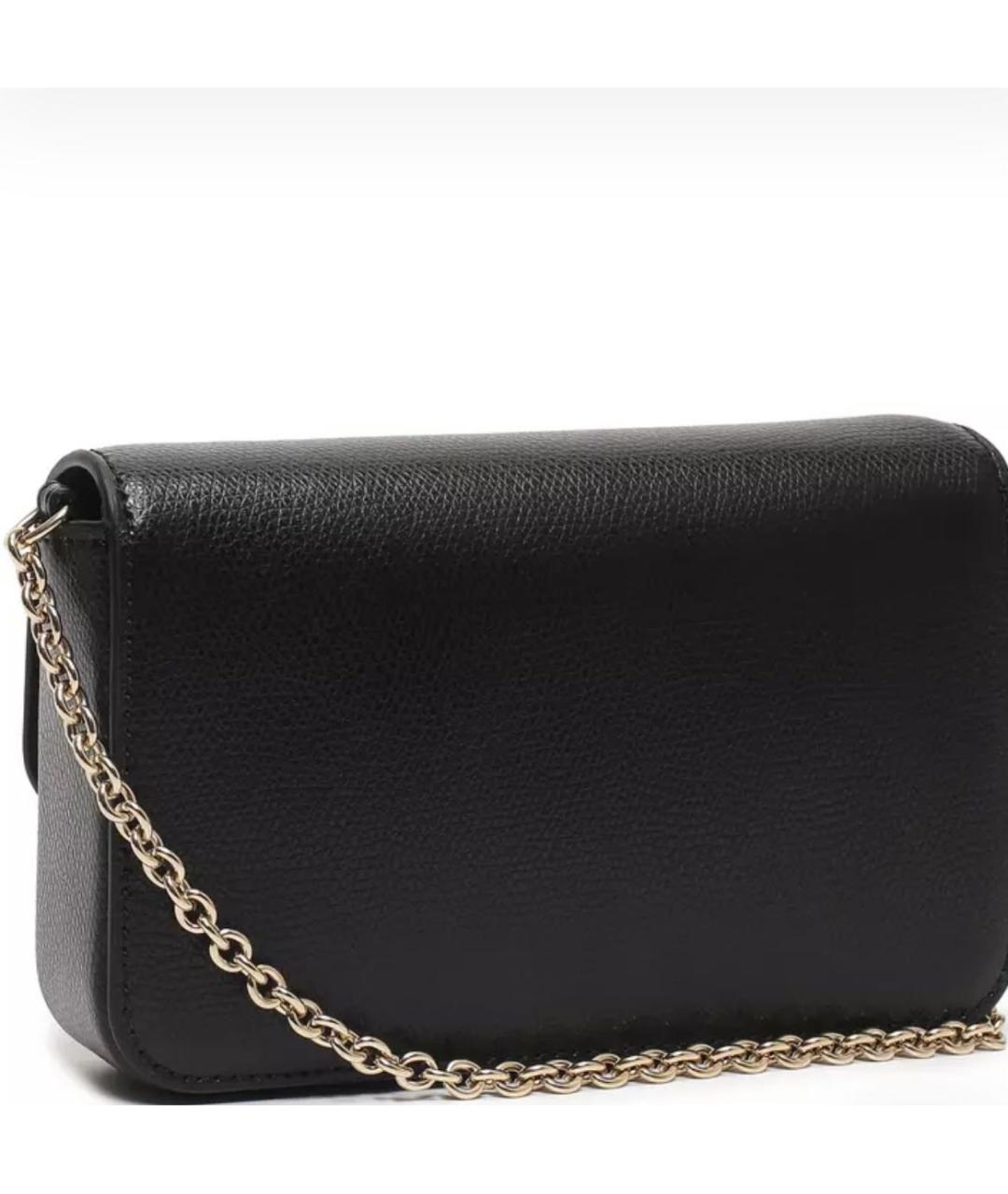 FURLA Черная кожаная сумка через плечо, фото 4