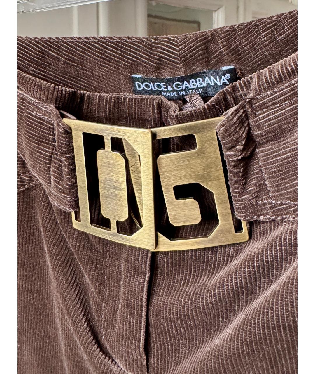 DOLCE&GABBANA Коричневые брюки узкие, фото 3